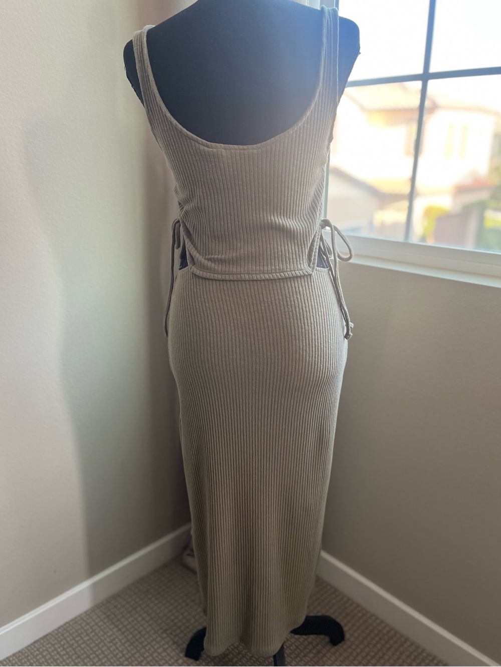 Roxy Minimalist Ribbed Midi Dress - Picture 2 of 5